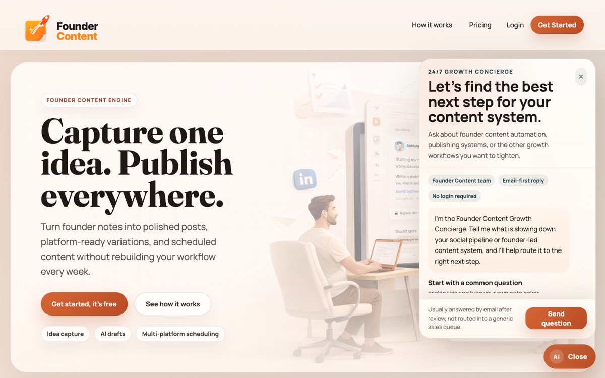 FounderContent AI preview