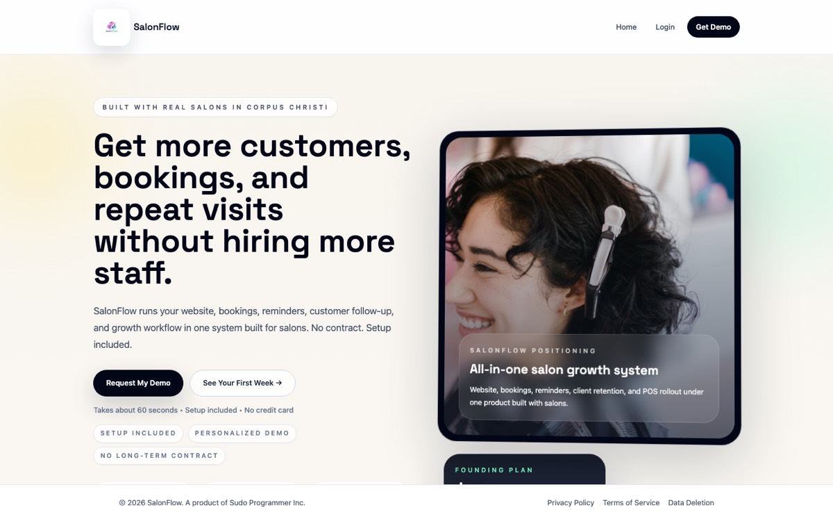 SalonFlow preview